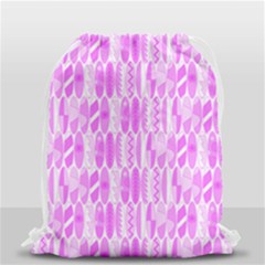 Bright Pink Colored Waikiki Surfboards  Drawstring Bag (small) by PodArtist
