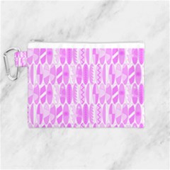 Bright Pink Colored Waikiki Surfboards  Canvas Cosmetic Bag (medium) by PodArtist