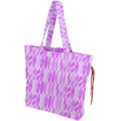 Bright Pink Colored Waikiki Surfboards  Drawstring Tote Bag by PodArtist
