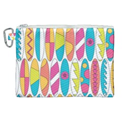 Mini Rainbow Colored Waikiki Surfboards  Canvas Cosmetic Bag (xl) by PodArtist