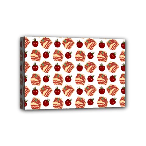 Pasta Pattern Mini Canvas 6  X 4  (stretched) by snowwhitegirl