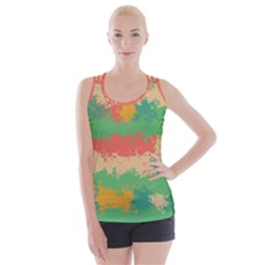 Spots In Retro Colors                                            Criss Cross Back Tank Top by LalyLauraFLM