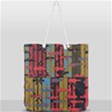 Rectangles texture                                                Full Print Rope Handle Tote (Large) View2