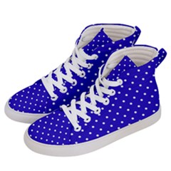 Little  Dots Royal Blue Men s Hi-top Skate Sneakers by snowwhitegirl