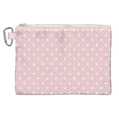 Little  Dots Pink Canvas Cosmetic Bag (xl) by snowwhitegirl