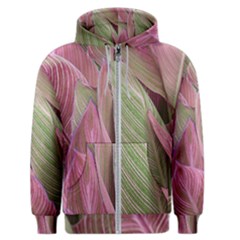 Pink Leaves Men s Zipper Hoodie by snowwhitegirl