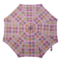Valentine Hearts Pink Hook Handle Umbrellas (large) by snowwhitegirl