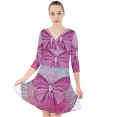 Tag 1763365 1280 Quarter Sleeve Front Wrap Dress by vintage2030