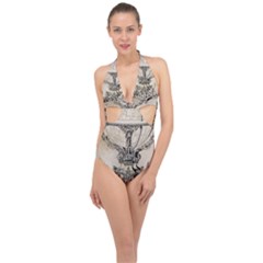 Globe 1618193 1280 Halter Front Plunge Swimsuit by vintage2030