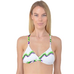 Wavy Line Design Reversible Tri Bikini Top by dflcprints