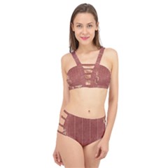 Floral Mauve Cage Up Bikini Set by vintage2030