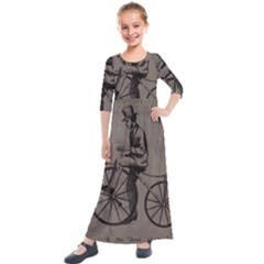 Vintage 1143342 1920 Kids  Quarter Sleeve Maxi Dress by vintage2030