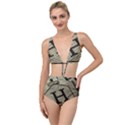 Fabric Pattern Textile Clothing Tied Up Two Piece Swimsuit View1