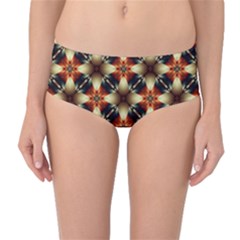 Kaleidoscope Image Background Mid-waist Bikini Bottoms by Sapixe