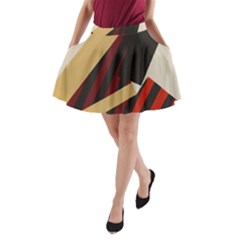 Fabric Textile Design A-line Pocket Skirt by Sapixe