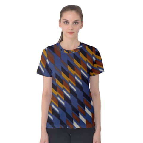 Colors Fabric Abstract Textile Women s Cotton Tee by Sapixe