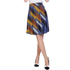 Colors Fabric Abstract Textile A-line Skirt by Sapixe