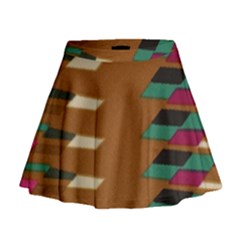 Fabric Textile Texture Abstract Mini Flare Skirt by Sapixe