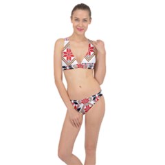 Ornament Stars Textile Crochet Classic Banded Bikini Set  by Sapixe