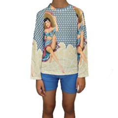 Retro 1107634 1920 Kids  Long Sleeve Swimwear by vintage2030