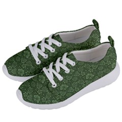 Damask Green Women s Lightweight Sports Shoes by vintage2030