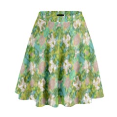 Vintage Floral Print Collage Pattern High Waist Skirt by dflcprints