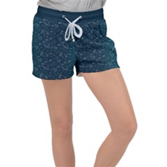 Retro Space Pattern Women s Velour Lounge Shorts by JadehawksAnD