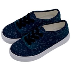 Retro Space Pattern Kids  Classic Low Top Sneakers by JadehawksAnD
