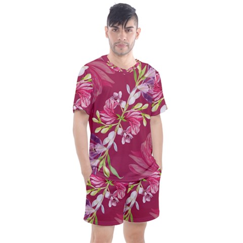 Motif Design Textile Design Men s Mesh Tee And Shorts Set by Simbadda