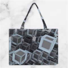 Cube Fantasy Square Shape Medium Tote Bag by Simbadda