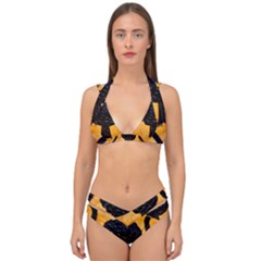 Ceramic Tree Smudge Double Strap Halter Bikini Set by DeneWestUK