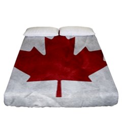 Canada Grunge Flag Fitted Sheet (california King Size) by Valentinaart