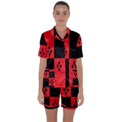 Harley Satin Short Sleeve Pyjamas Set by raeraeshescrafty