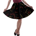 Lines Abstract Print A-line Skater Skirt View1