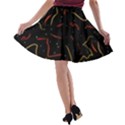Lines Abstract Print A-line Skater Skirt View2