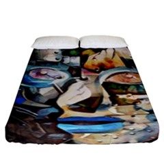 Robot Cyborg Cyberpunk Automation Fitted Sheet (king Size) by Simbadda