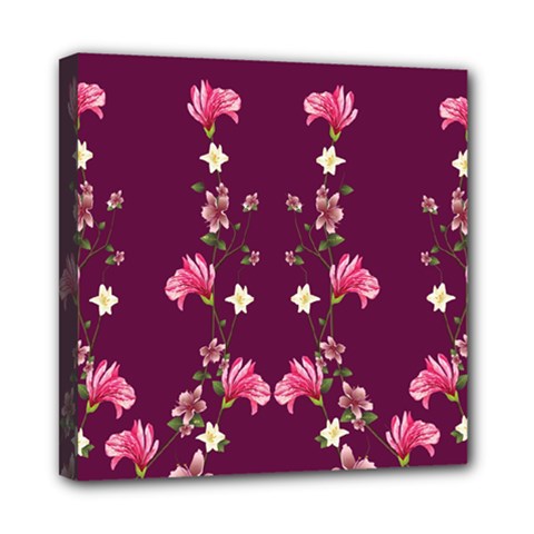 New Motif Design Textile New Design Mini Canvas 8  X 8  (stretched) by Simbadda