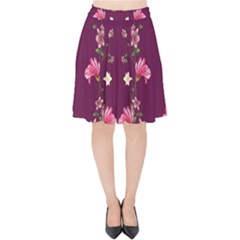 New Motif Design Textile New Design Velvet High Waist Skirt by Simbadda