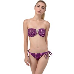 New Motif Design Textile New Design Twist Bandeau Bikini Set by Simbadda