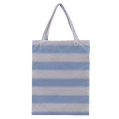 Bold Stripes Soft Blue Classic Tote Bag by BrightVibesDesign