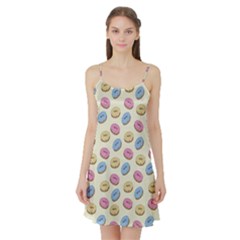 Donuts Pattern Satin Night Slip by Valentinaart