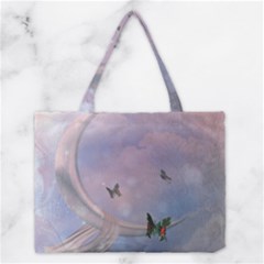 The Wonderful Moon With Butterflies Medium Tote Bag by FantasyWorld7