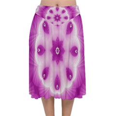 Pattern Abstract Background Art Velvet Flared Midi Skirt by Celenk