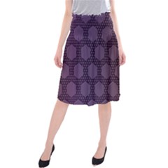 Hexagon Grid Geometric Hexagonal Midi Beach Skirt by Celenk