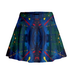 Kaleidoscope Art Pattern Ornament Mini Flare Skirt by Celenk