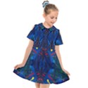 Kaleidoscope Art Pattern Ornament Kids  Short Sleeve Shirt Dress View1
