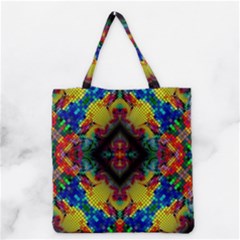 Kaleidoscope Art Pattern Ornament Grocery Tote Bag by Celenk