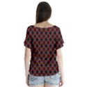 Pattern Design Artistic Decor V-Neck Flutter Sleeve Top View2