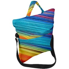 Rainbow Fold Over Handle Tote Bag by NSGLOBALDESIGNS2