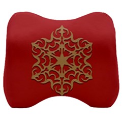 Ornament Flower Pattern Jewelry Velour Head Support Cushion by Simbadda